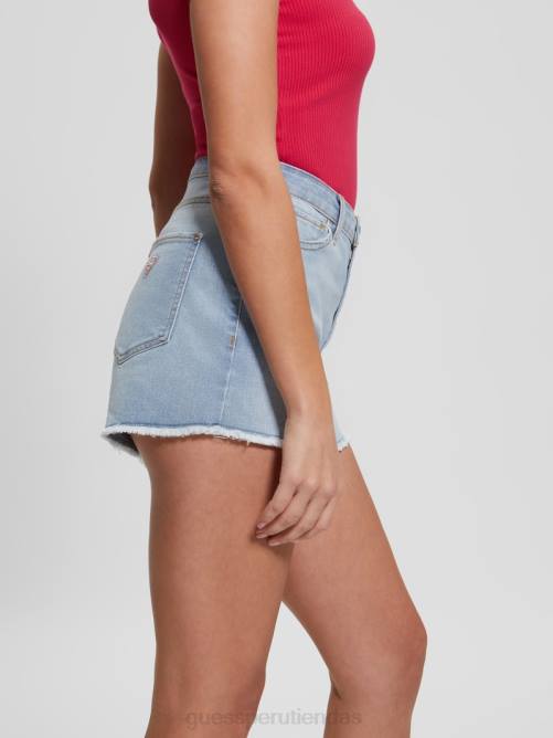 GUESS pantalones cortos midi relajados mujer 0P8X133 luna de miel azul vestir