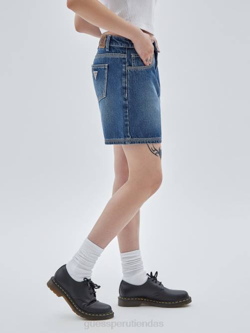 GUESS shorts boyfriend kit originals mujer 0P8X166 ir a un lavado medio más suave vestir
