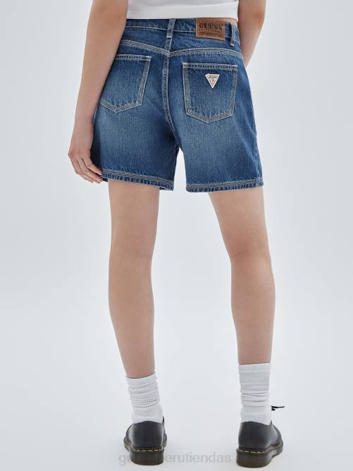 GUESS shorts boyfriend kit originals mujer 0P8X166 ir a un lavado medio más suave vestir