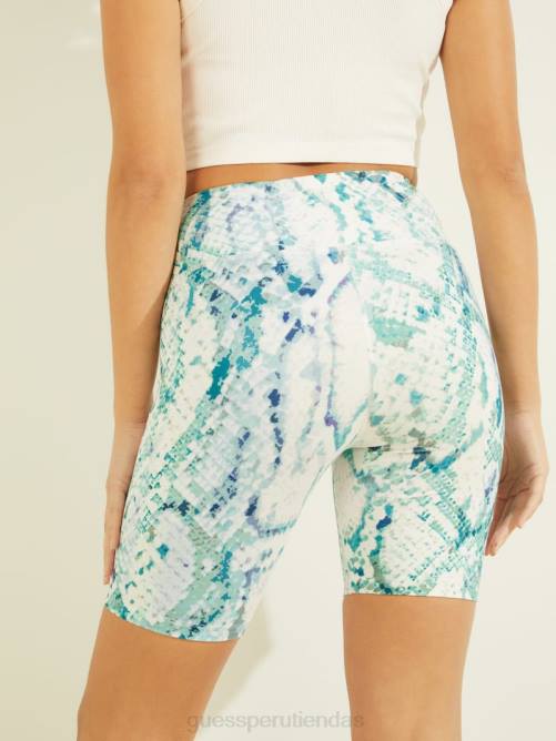 GUESS shorts ciclistas collyn python active mujer 0P8X2392 pitón moderno esmeralda com vestir