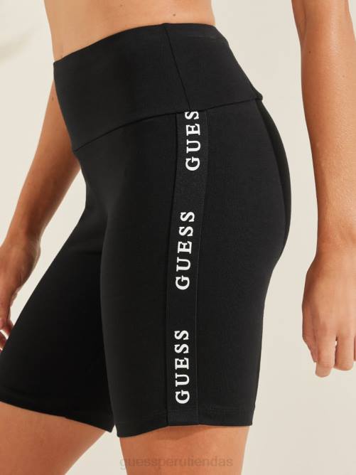 GUESS shorts ciclistas ecológicos acampanados mujer 0P8X2473 negro vestir