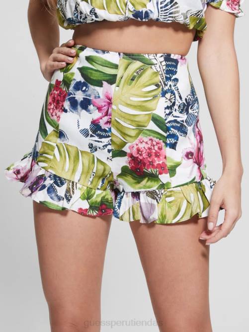 GUESS shorts de lino eco mayara mujer 0P8X2216 isla elegante vestir