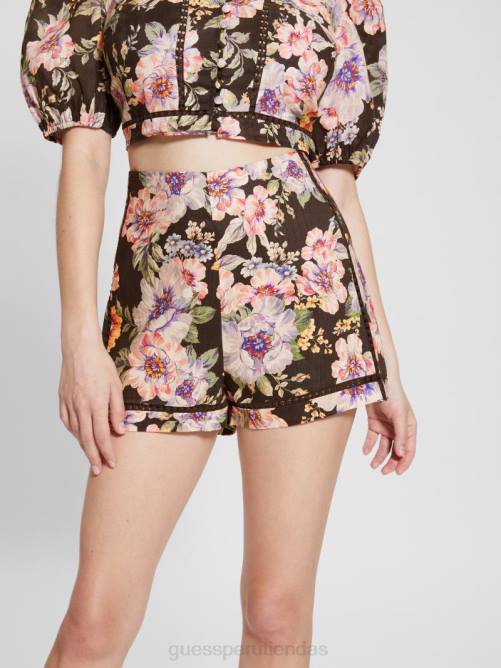 GUESS shorts eco cassandra en mezcla de lino mujer 0P8X2096 ciaobella vestir