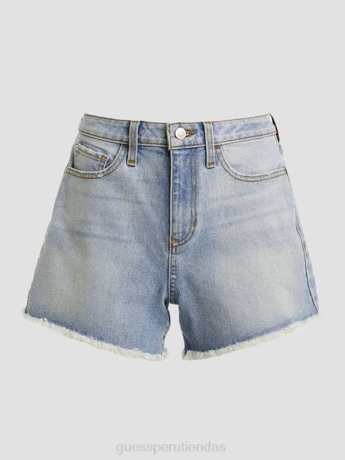 GUESS shorts midi de mezclilla holgados mujer 0P8X80 piedra lunar azul vestir