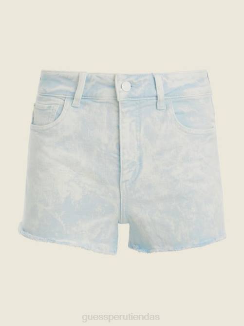 GUESS shorts mom con lavado ácido mujer 0P8X277 lavado con agua acida vestir