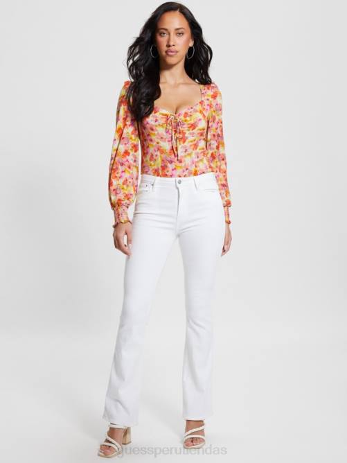 GUESS blusa eco adelaida mujer 0P8X1025 flor de acuarela vestir