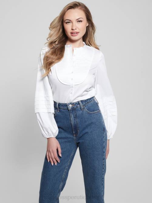 GUESS blusa tejida tina mujer 0P8X1302 blanco puro vestir