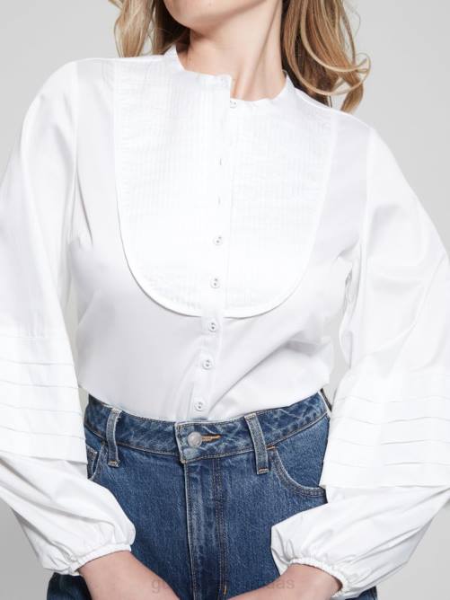 GUESS blusa tejida tina mujer 0P8X1302 blanco puro vestir