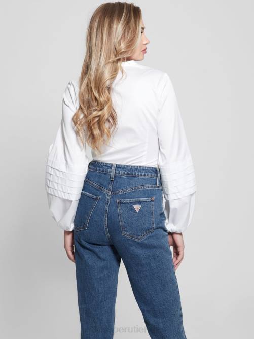 GUESS blusa tejida tina mujer 0P8X1302 blanco puro vestir