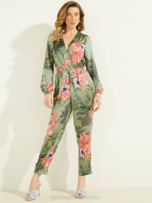 GUESS body eco stefania mujer 0P8X1564 estampado floral hawaiano vestir