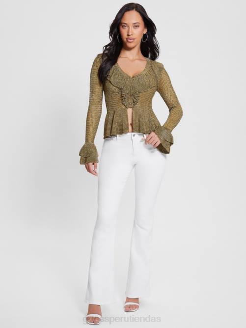 GUESS cárdigan savannah de lúrex mujer 0P8X943 oro negro múltiple vestir