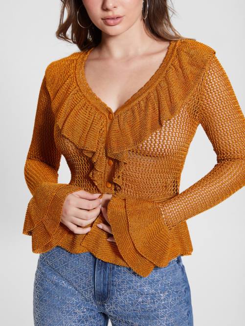 GUESS cárdigan savannah de lúrex mujer 0P8X945 floración de otoño multi vestir
