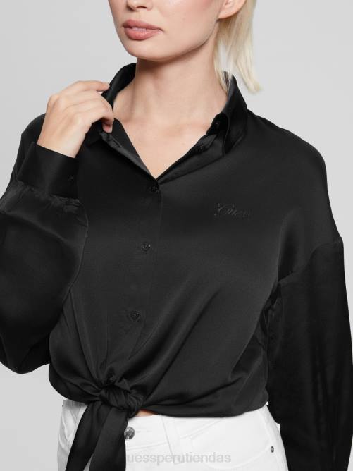 GUESS camisa eco arco jun mujer 0P8X1007 negro vestir