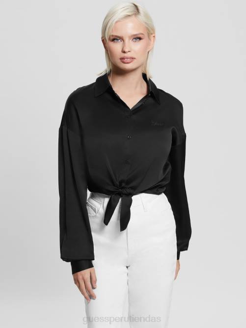 GUESS camisa eco arco jun mujer 0P8X1007 negro vestir