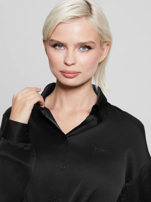 GUESS camisa eco arco jun mujer 0P8X1007 negro vestir