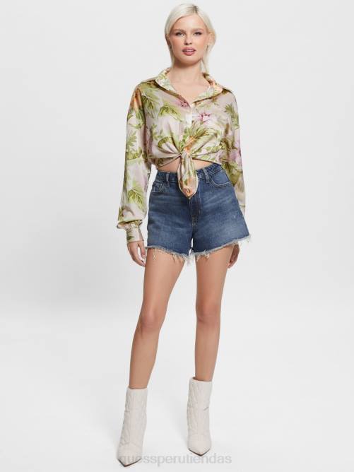 GUESS camisa eco arco jun mujer 0P8X1197 hibisco reliquia vestir