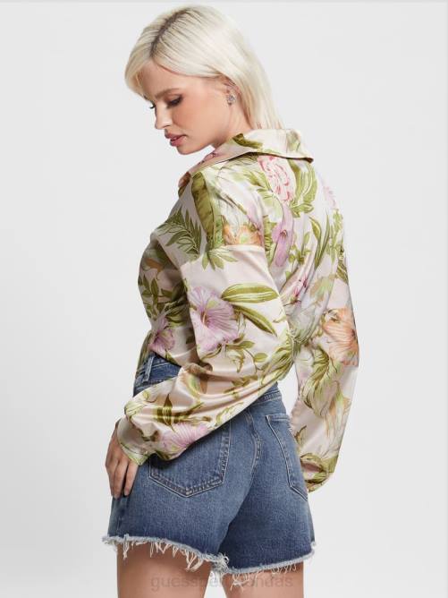 GUESS camisa eco arco jun mujer 0P8X1197 hibisco reliquia vestir