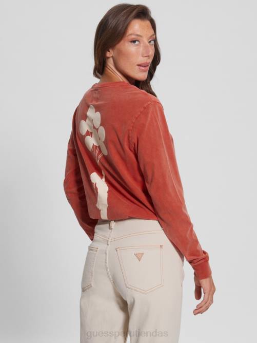 GUESS camiseta de niña globo mujer 0P8X1400 rojo ardiente vestir