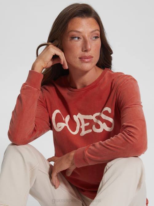 GUESS camiseta de niña globo mujer 0P8X1400 rojo ardiente vestir