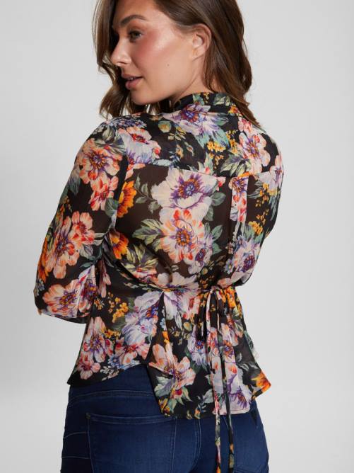 GUESS top de manga larga eco monica de gasa mujer 0P8X1242 ciaobella vestir