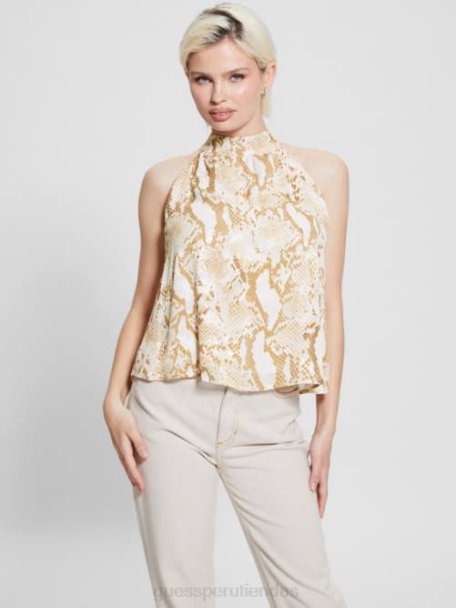 GUESS top halter estampado katia mujer 0P8X939 serpiente errante vestir