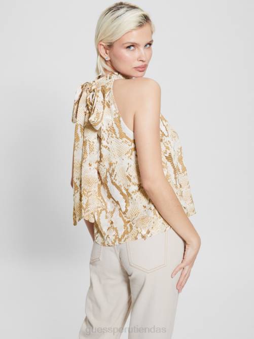GUESS top halter estampado katia mujer 0P8X939 serpiente errante vestir