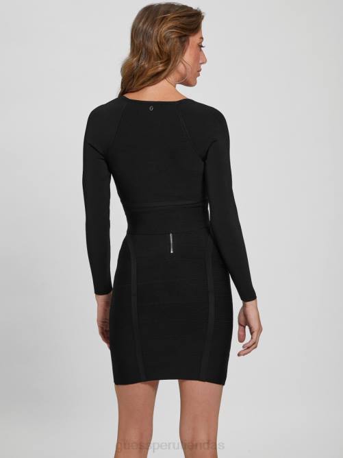 GUESS zaylee espejismo superior mujer 0P8X1676 negro vestir