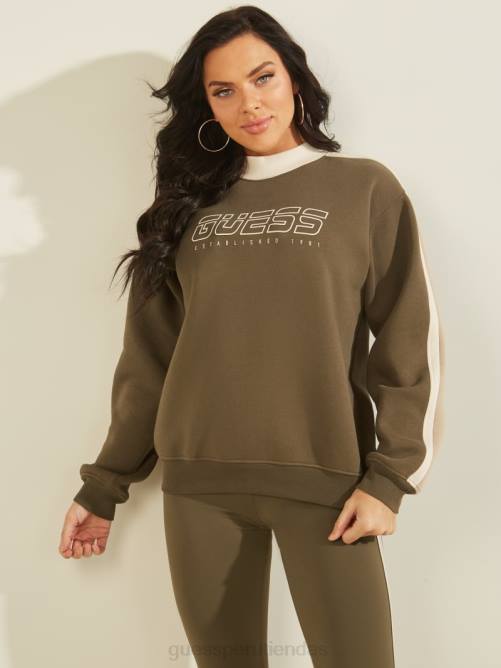 GUESS sudadera brandy mujer 0P8X2486 cantimplora verde vestir