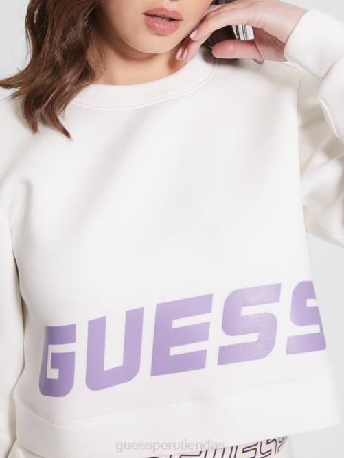 GUESS sudadera eco aletha scuba-knit active mujer 0P8X2465 sal del océano vestir