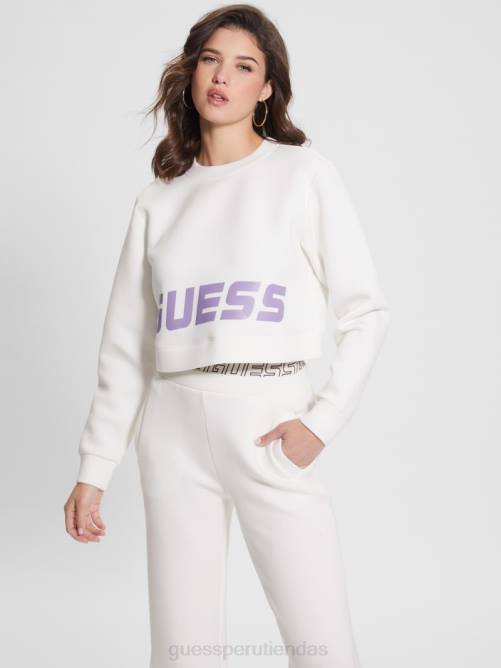 GUESS sudadera eco aletha scuba-knit active mujer 0P8X2465 sal del océano vestir