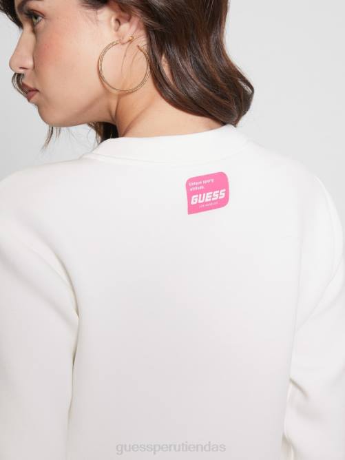 GUESS sudadera eco aletha scuba-knit active mujer 0P8X2465 sal del océano vestir