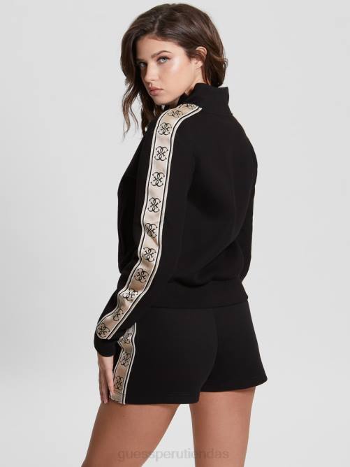 GUESS sudadera eco britney con cremallera completa mujer 0P8X1775 negro vestir