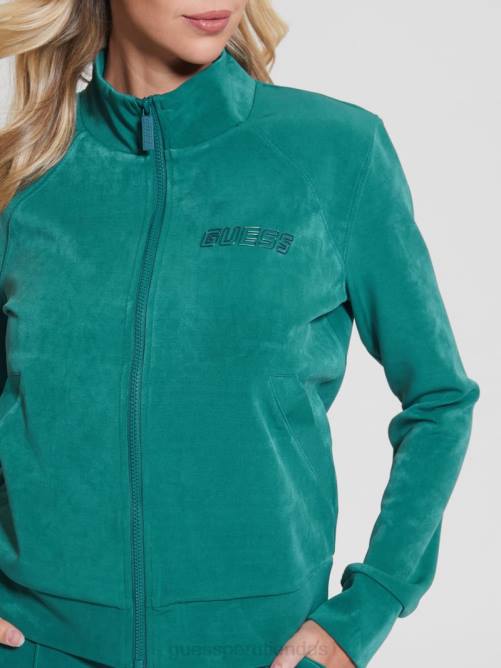 GUESS sudadera eufemia con cremallera completa mujer 0P8X1919 escarabajo azul vestir