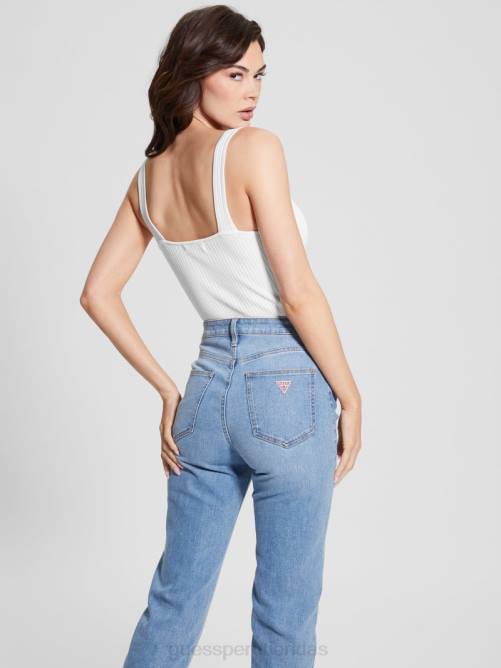 GUESS body de gancho y ojo de kaylee mujer 0P8X1051 blanco crema vestir