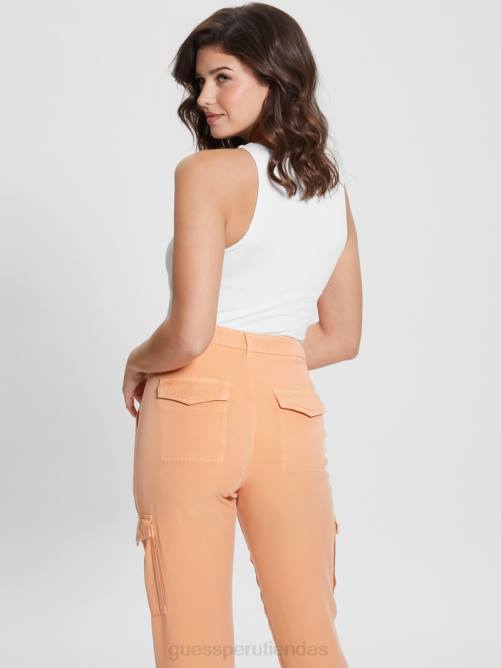 GUESS body eco guendalina sin mangas mujer 0P8X1113 blanco crema vestir