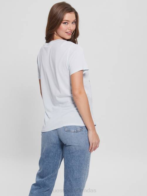 GUESS camiseta con espejo de lápiz labial mujer 0P8X1497 aire fresco vestir