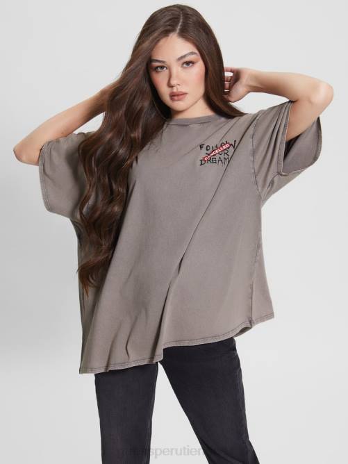GUESS camiseta con gráfico de niña globo mujer 0P8X1190 hielo estrellado multi vestir