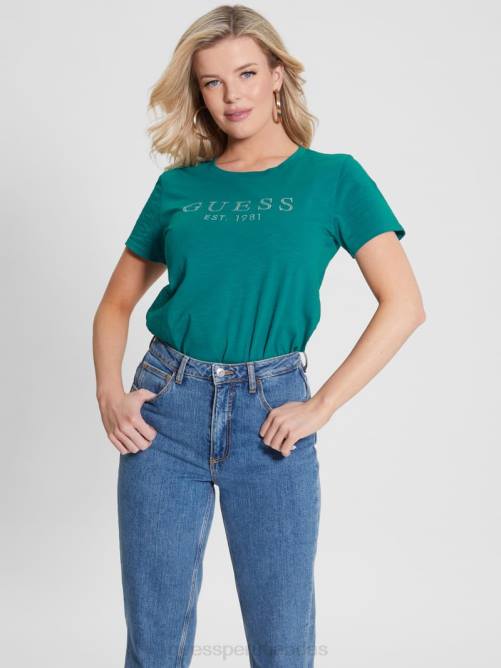 GUESS camiseta con logo de cristal eco 1981 mujer 0P8X1212 lago capri vestir