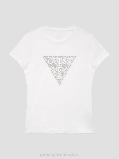 GUESS camiseta con logo de lidia mujer 0P8X1235 blanco puro vestir