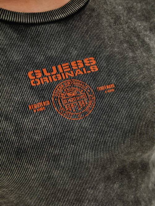 GUESS camiseta con logo original mujer 0P8X1374 negro azabache multicolor vestir