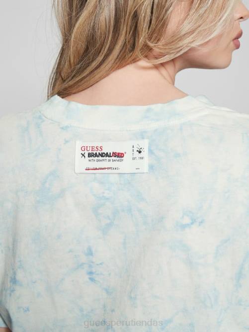 GUESS camiseta corta con eslogan mujer 0P8X1031 gloria de la mañana multi vestir