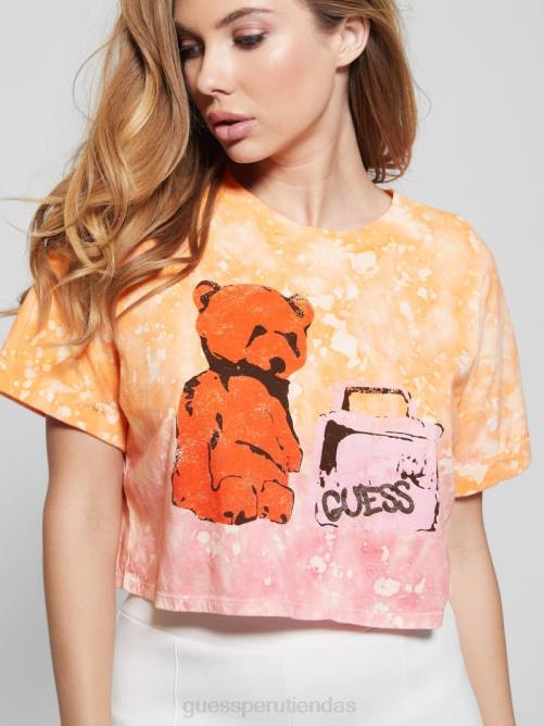 GUESS camiseta corta de peluche mujer 0P8X1385 arcoiris multi vestir