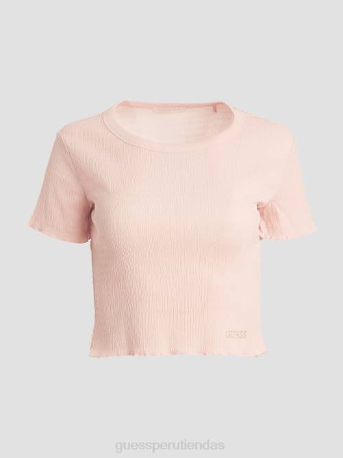 GUESS camiseta de bebé fruncida mujer 0P8X1153 muñeca rosa vestir