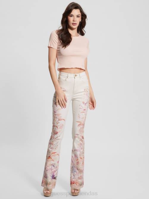 GUESS camiseta de bebé fruncida mujer 0P8X1153 muñeca rosa vestir