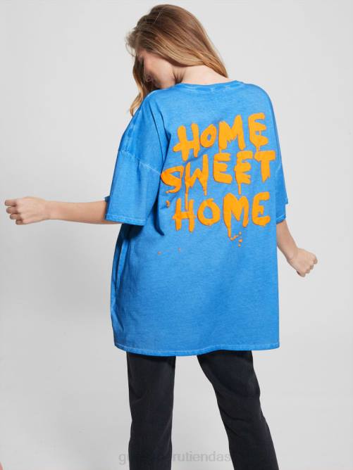 GUESS camiseta de salón hogar dulce hogar mujer 0P8X1034 gloria de la mañana multi vestir