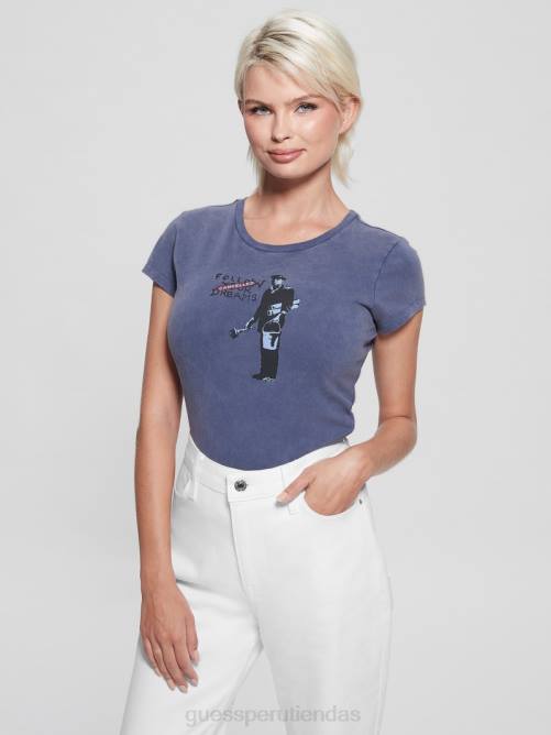 GUESS camiseta de sueños cancelados mujer 0P8X1502 azul pasion vestir