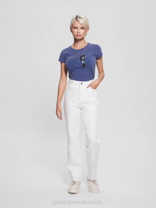 GUESS camiseta de sueños cancelados mujer 0P8X1502 azul pasion vestir