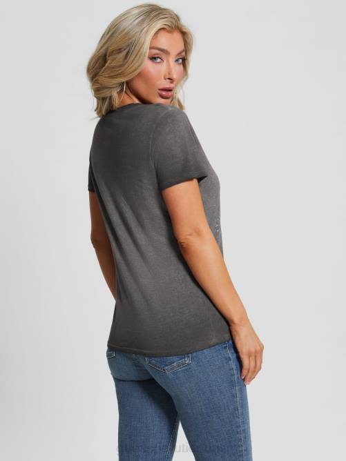 GUESS camiseta eco dance toda la noche mujer 0P8X985 negro azabache multicolor vestir