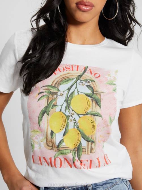 GUESS camiseta eco limoncello fácil mujer 0P8X996 blanco puro vestir