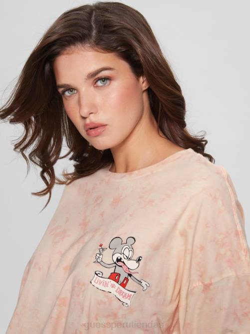 GUESS camiseta extragrande con ratón martini mujer 0P8X1173 hola melocotón multi vestir
